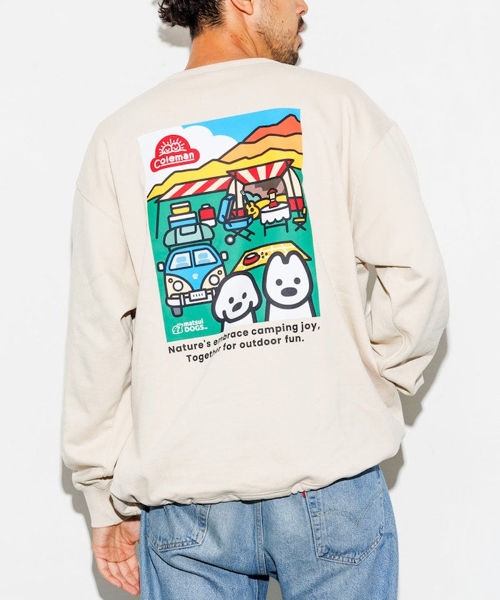 COLEMAN X FREAK’S STORE / Camping Joy 繪圖抽繩下擺 圓領衫
