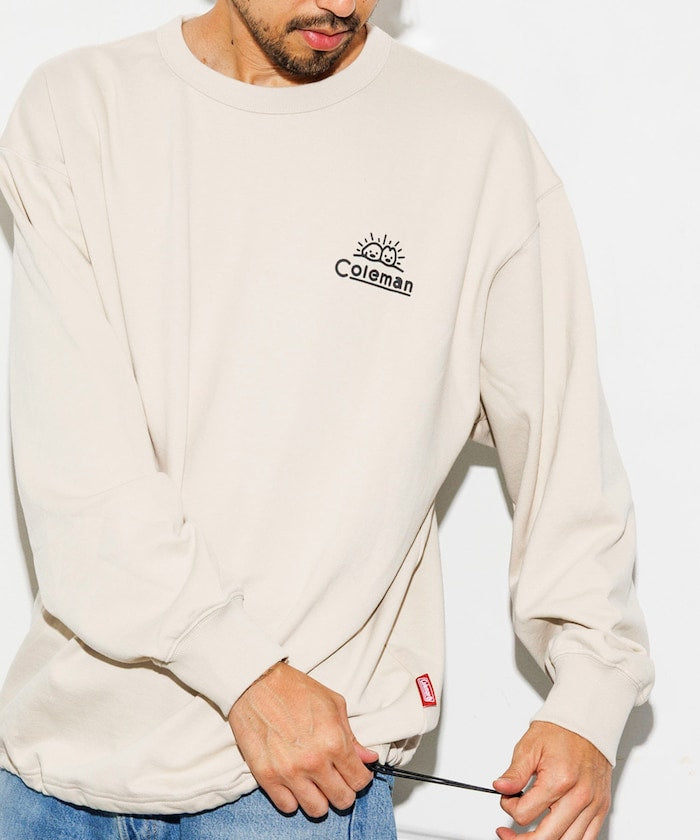 COLEMAN X FREAK’S STORE / Camping Joy 繪圖抽繩下擺 圓領衫