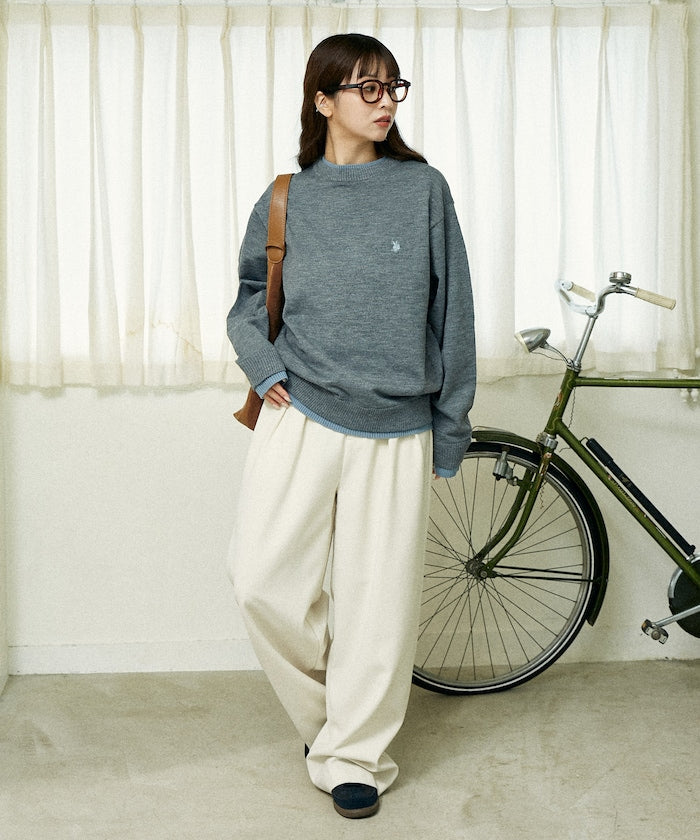 U.S. POLO ASSN. / FAKE LAYERED KNIT 雙層假兩件針織衫