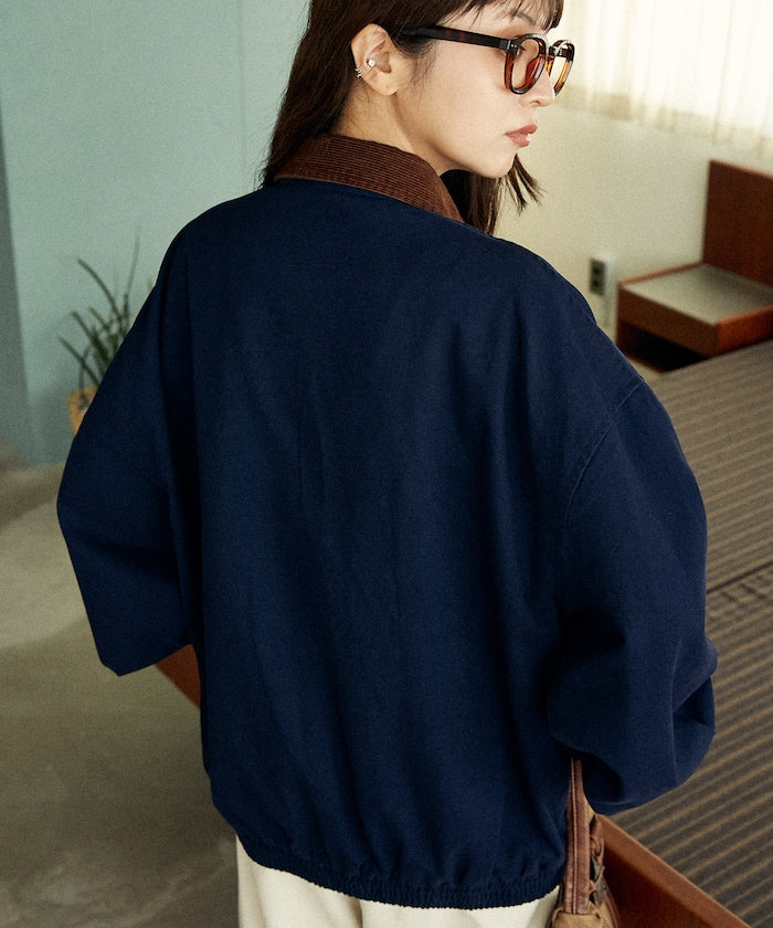 U.S. POLO ASSN. / 燈芯絨 拼接 立領外套
