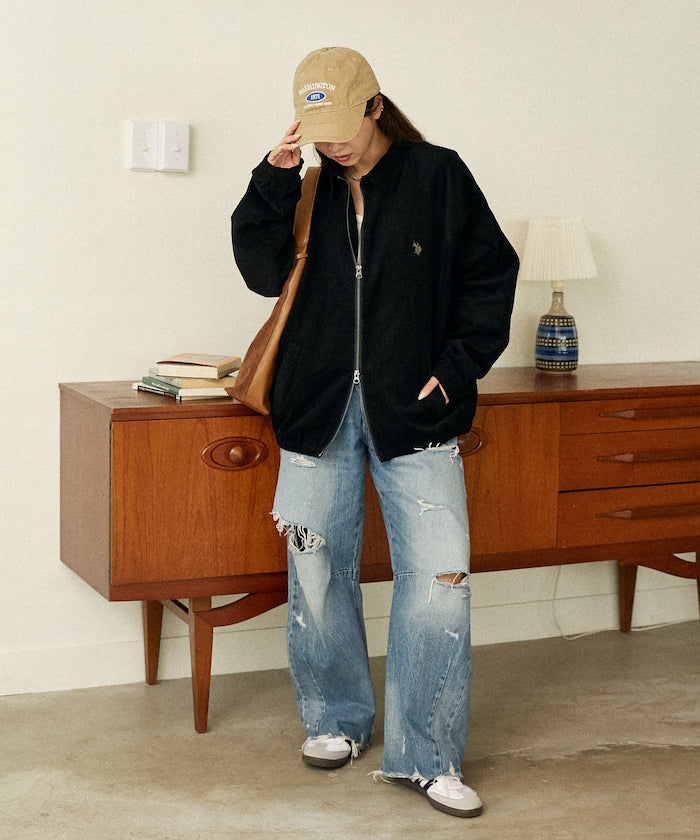 U.S. POLO ASSN. / 雙向拉鍊短版立領外套