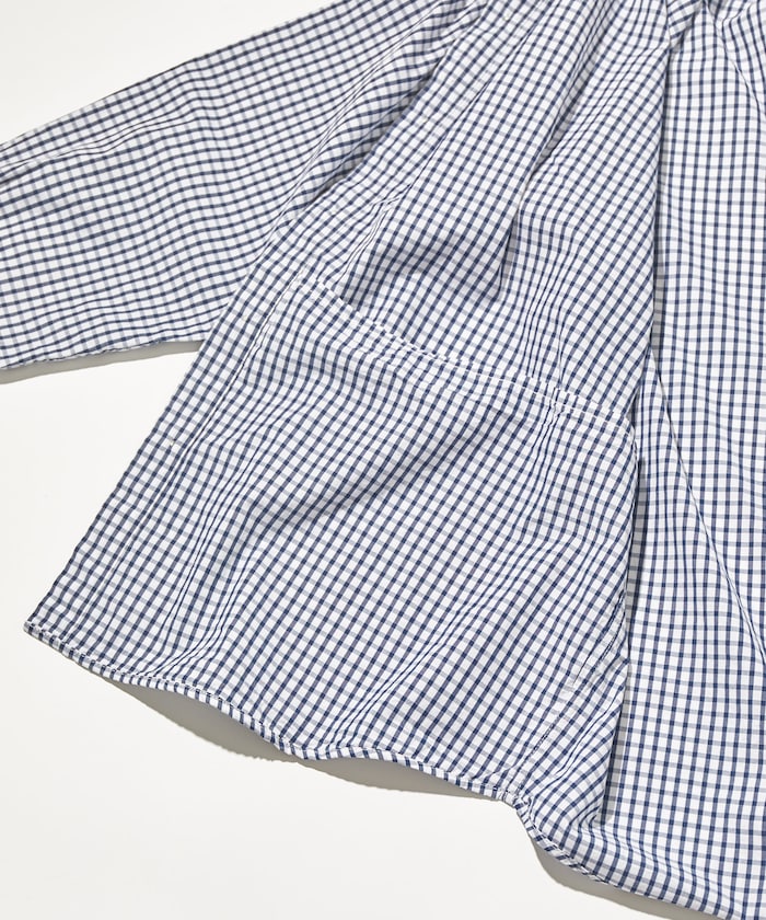 CAHLUMN Magazine Pocket Broad Shirt(Gingham) / 格紋襯衫