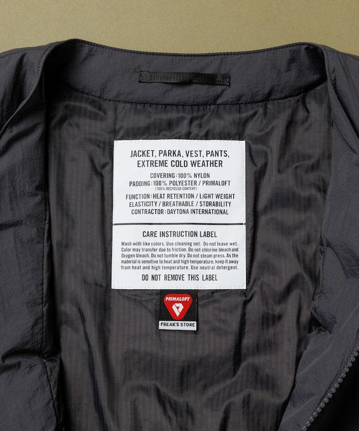 PRIMALOFT HIGH LOFT LINER JACKET PRIMALOFT / 無領中綿外套