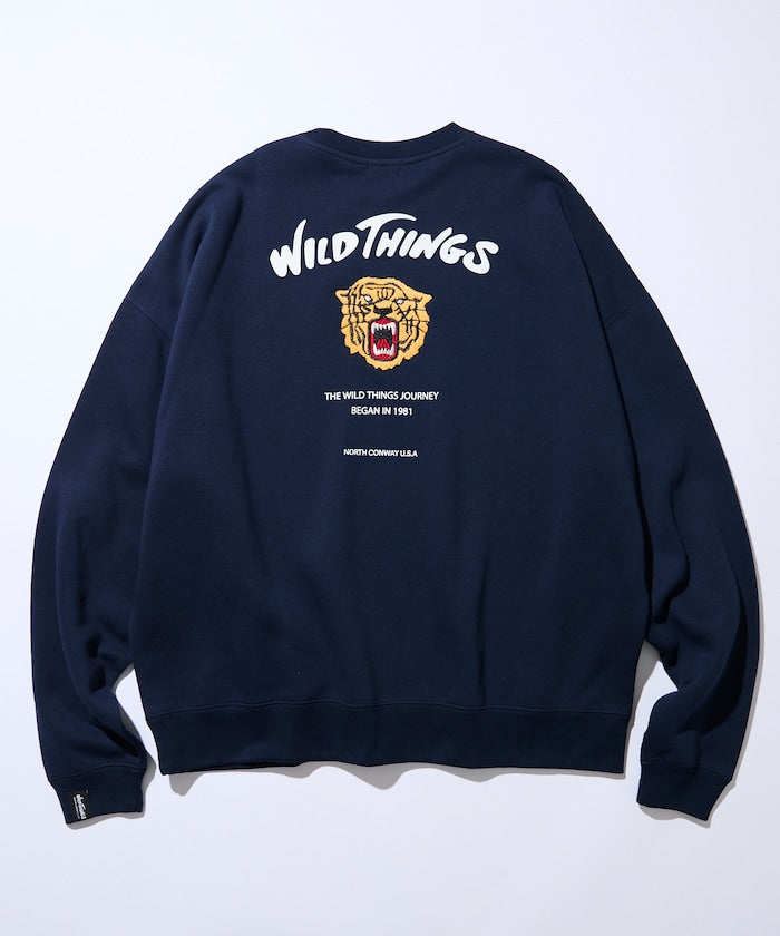 WILD THINGS×FREAK'S STORE / 虎紋刺繡 圓領衫