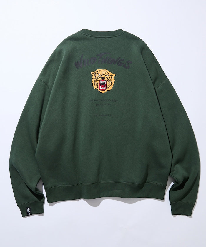 WILD THINGS×FREAK'S STORE / 虎紋刺繡 圓領衫