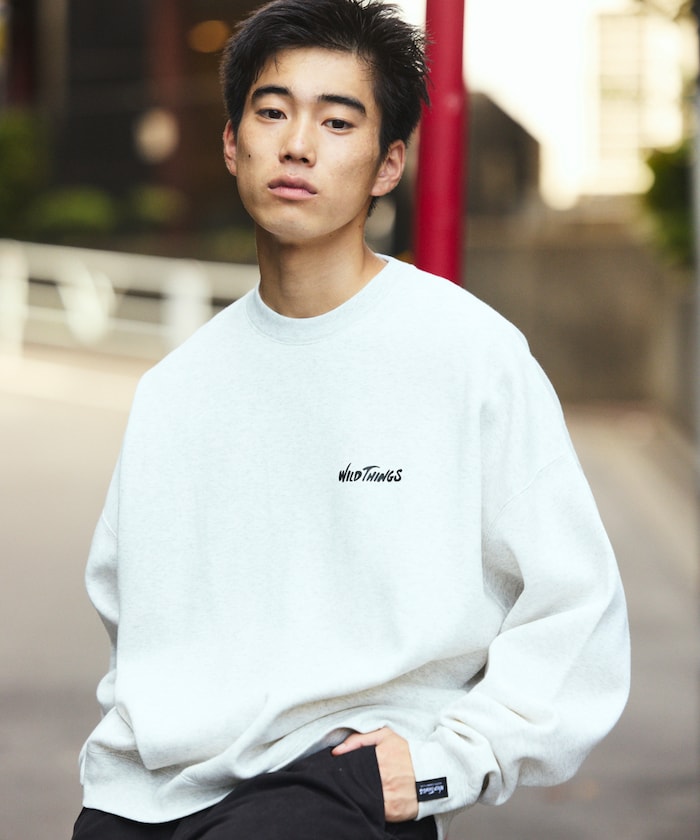 WILD THINGS×FREAK'S STORE / 刺繡圖案 圓領衫