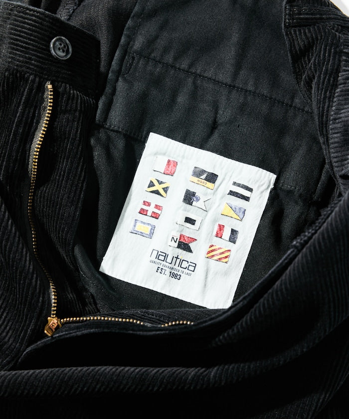 NAUTICA / 燈芯絨寬版褶裝長褲