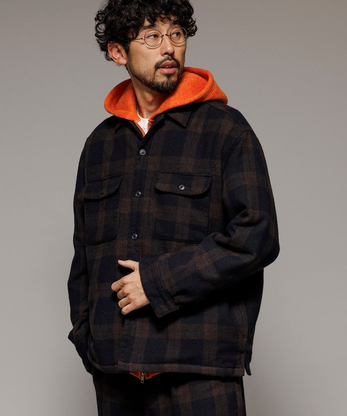 FREAK’S STORE / 水洗中綿 格紋襯衫 外套