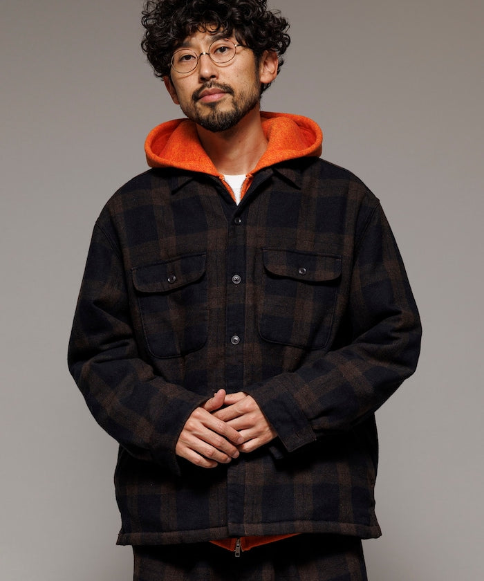 FREAK’S STORE / 水洗中綿 格紋襯衫 外套