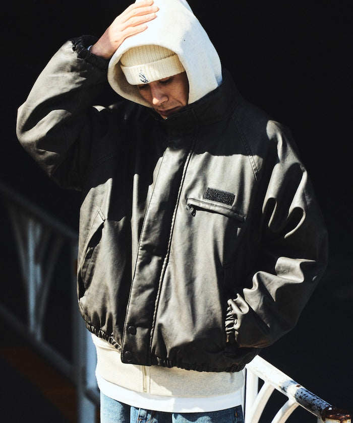 NAUTICA / 異材質雙面穿短版中綿外套