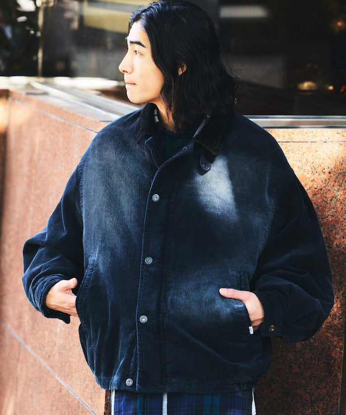 NAUTICA / 中綿漂染寬版燈芯絨短版外套