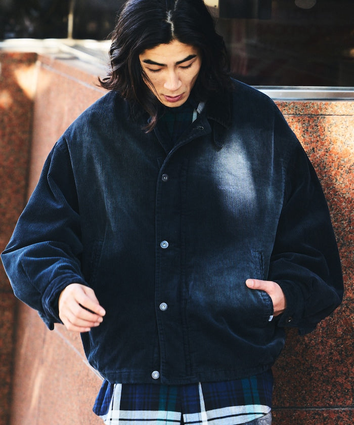 NAUTICA / 中綿漂染寬版燈芯絨短版外套