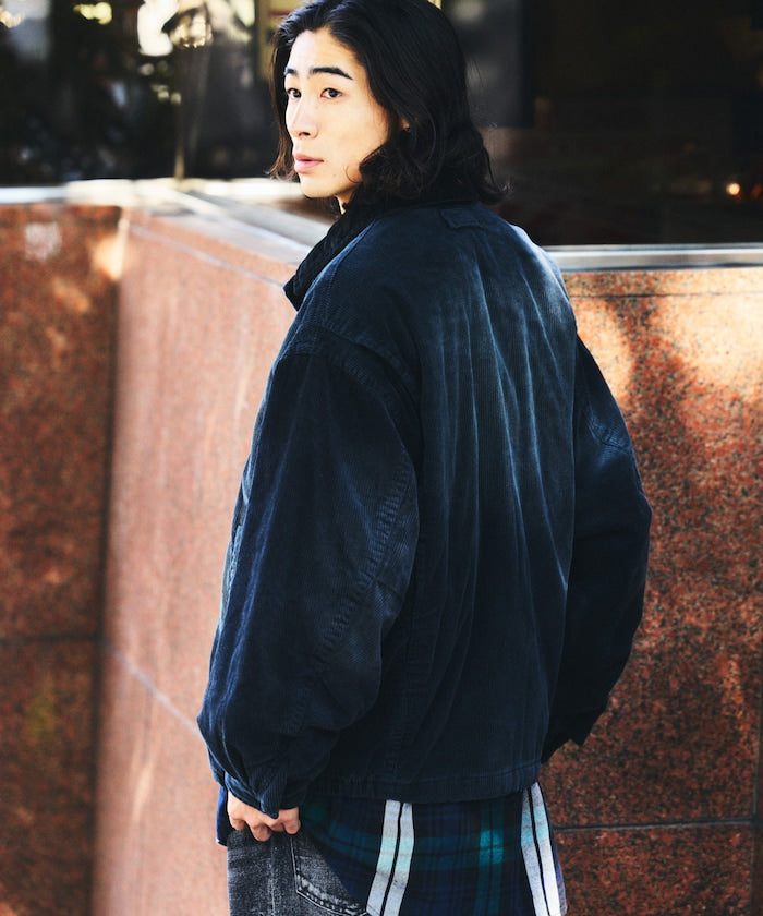 NAUTICA / 中綿漂染寬版燈芯絨短版外套