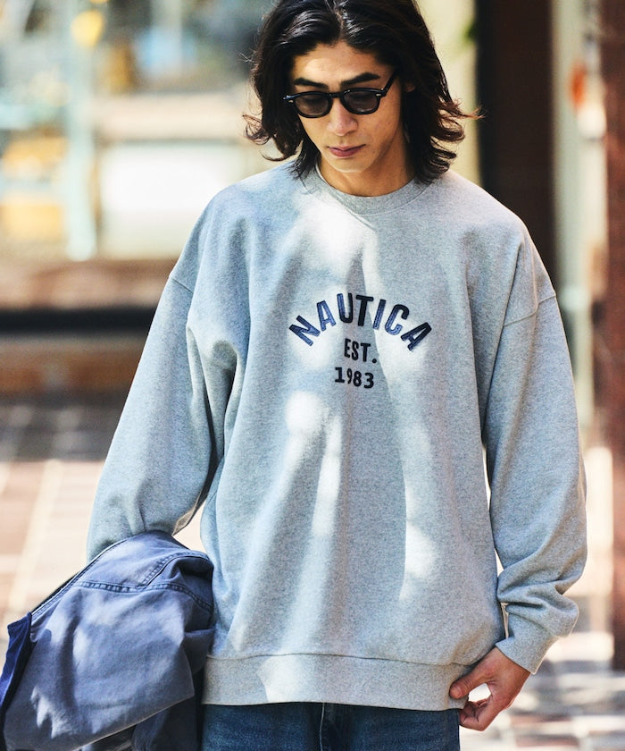 NAUTICA / 弧形標誌圓領衫