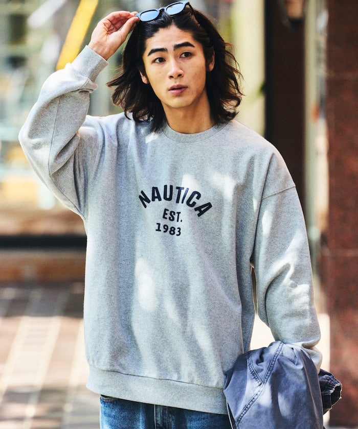 NAUTICA / 弧形標誌圓領衫