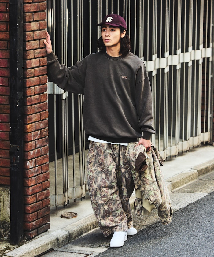 NAUTICA / 復古染製 重磅圓領衫