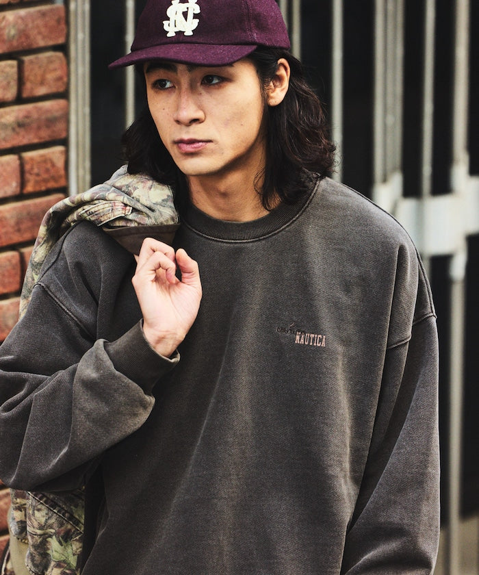 NAUTICA / 復古染製 重磅圓領衫