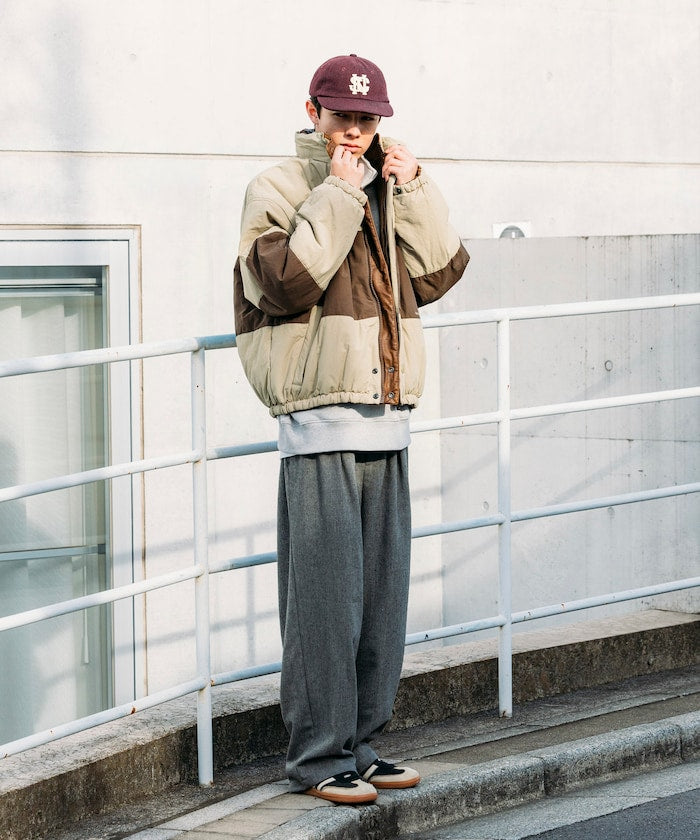 NAUTICA / 異材質雙面穿短版中綿外套