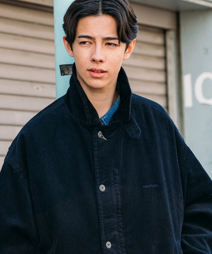 NAUTICA / 短版燈芯絨立領外套