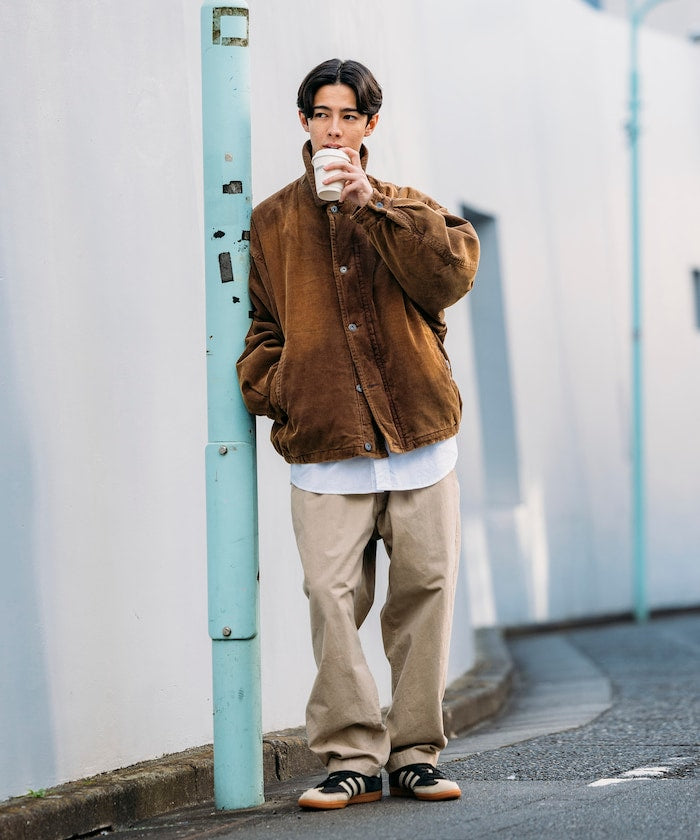 NAUTICA / 中綿漂染寬版燈芯絨短版外套