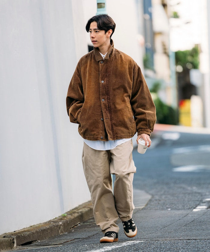 NAUTICA / 中綿漂染寬版燈芯絨短版外套