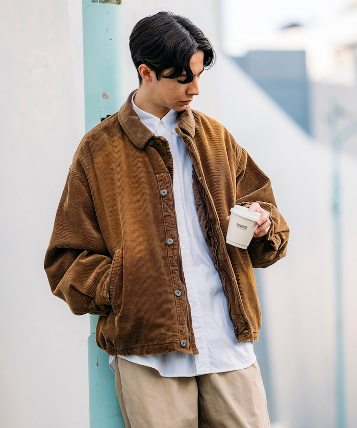 NAUTICA / 中綿漂染寬版燈芯絨短版外套