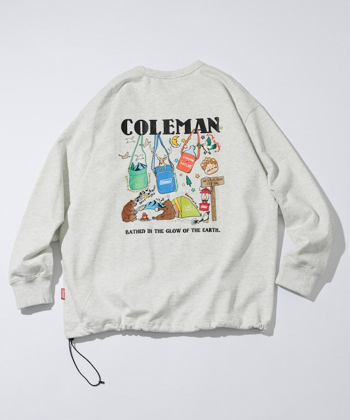 Coleman×matsui×FREAK'S STORE / 露營圖案 抽繩 圓領衫