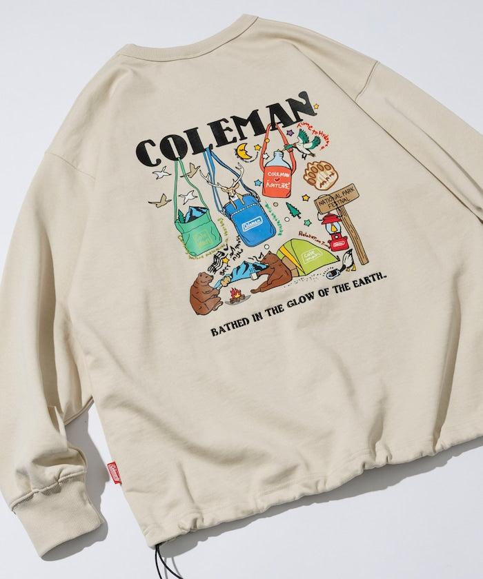 Coleman×matsui×FREAK'S STORE / 露營圖案 抽繩 圓領衫