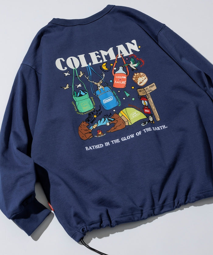 Coleman×matsui×FREAK'S STORE / 露營圖案 抽繩 圓領衫