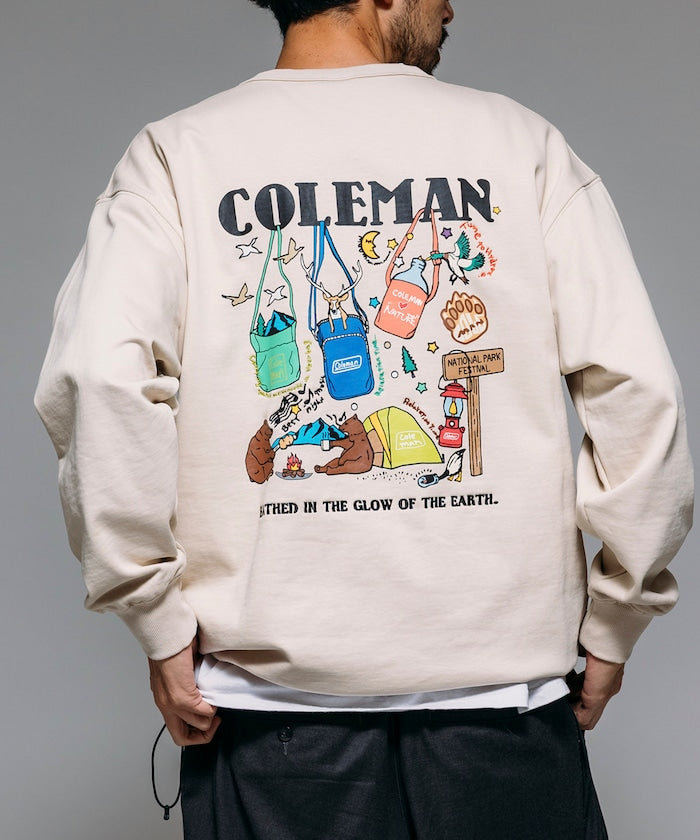 Coleman×matsui×FREAK'S STORE / 露營圖案 抽繩 圓領衫
