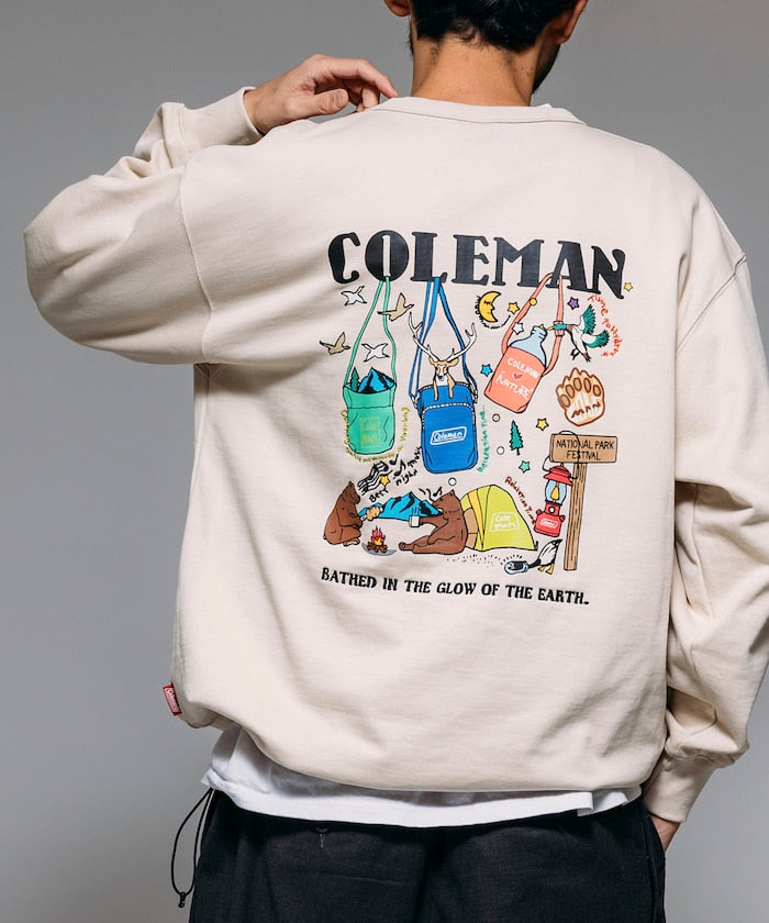 Coleman×matsui×FREAK'S STORE / 露營圖案 抽繩 圓領衫