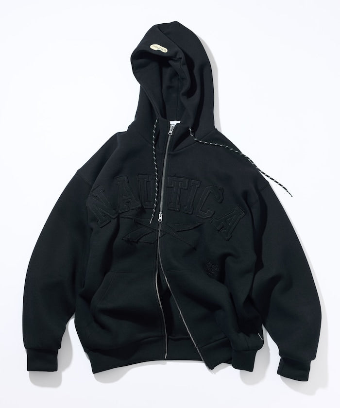 NAUTICA JP X REEBOK / 雙品牌拱形字樣 拉鍊連帽衫