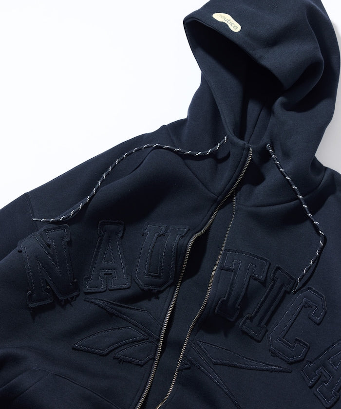 NAUTICA JP X REEBOK / 雙品牌拱形字樣 拉鍊連帽衫