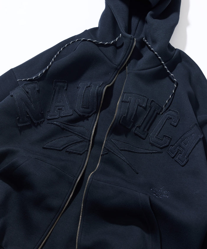 NAUTICA JP X REEBOK / 雙品牌拱形字樣 拉鍊連帽衫