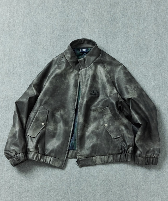 UMBRO x FREAK’S STORE / 別注 Leatherette Stand Collar Blouson 仿皮革 立領拉鍊外套