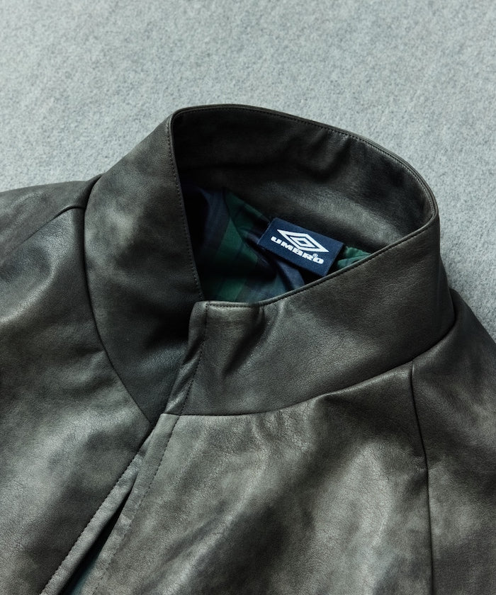 UMBRO x FREAK’S STORE / 別注 Leatherette Stand Collar Blouson 仿皮革 立領拉鍊外套