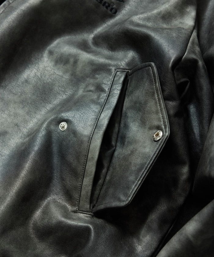 UMBRO x FREAK’S STORE / 別注 Leatherette Stand Collar Blouson 仿皮革 立領拉鍊外套