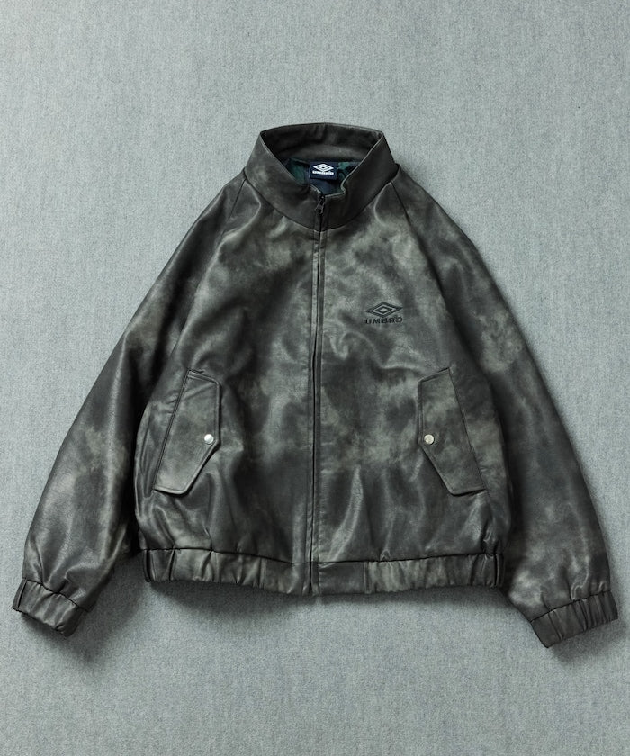UMBRO x FREAK’S STORE / 別注 Leatherette Stand Collar Blouson 仿皮革 立領拉鍊外套