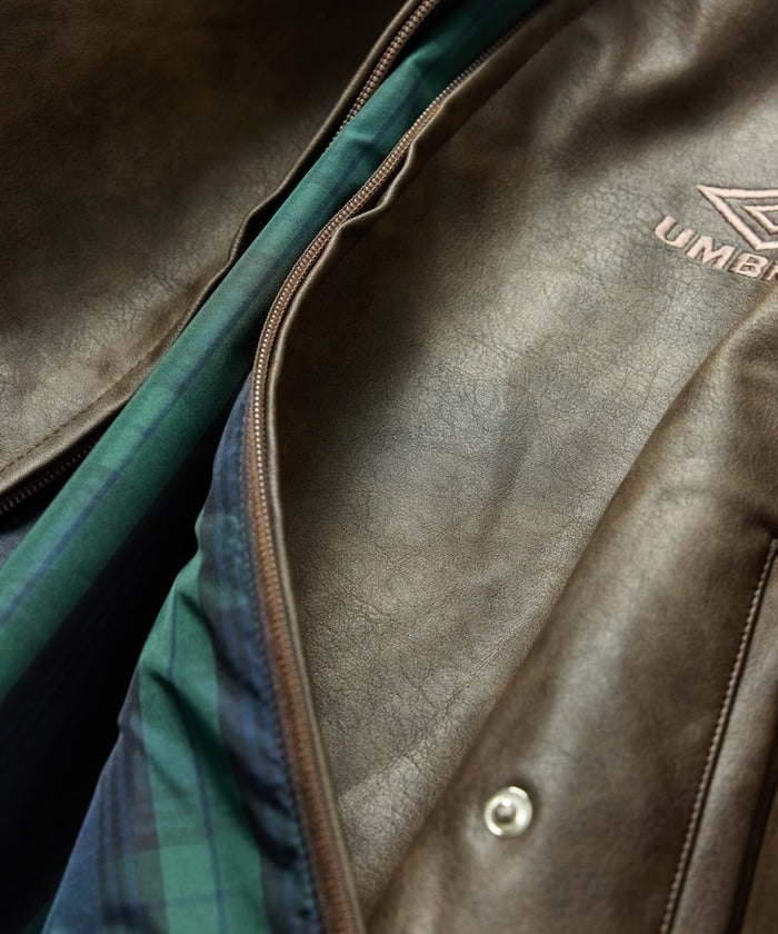 UMBRO x FREAK’S STORE / 別注 Leatherette Stand Collar Blouson 仿皮革 立領拉鍊外套
