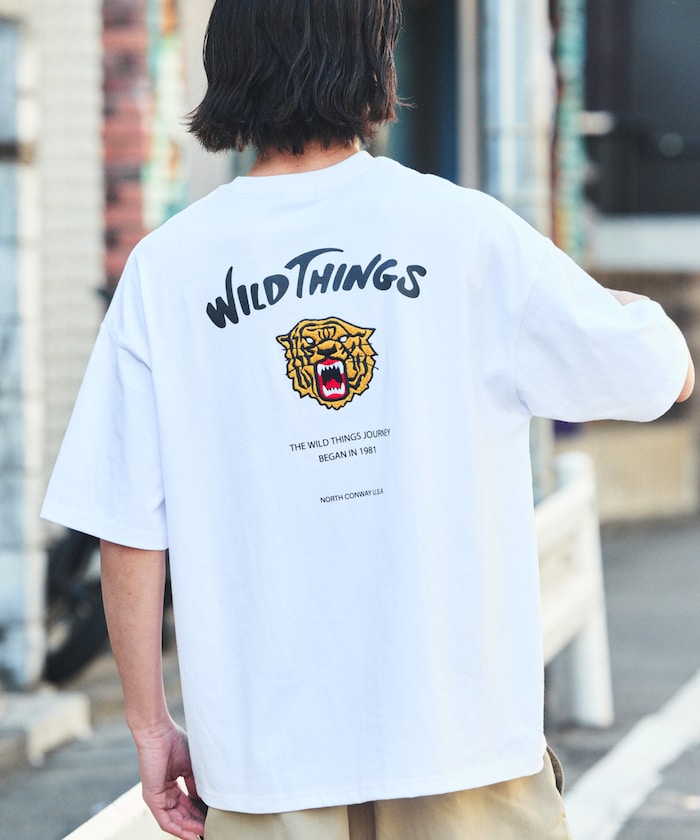 WILD THINGS × FREAK'S STORE / 虎紋刺繡 短袖T恤
