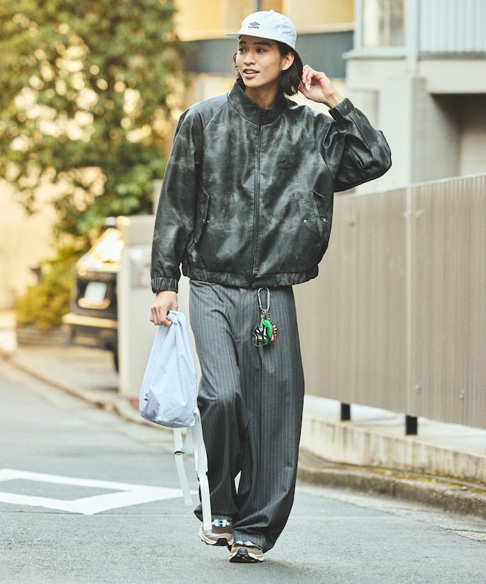 UMBRO x FREAK’S STORE / 別注 Leatherette Stand Collar Blouson 仿皮革 立領拉鍊外套