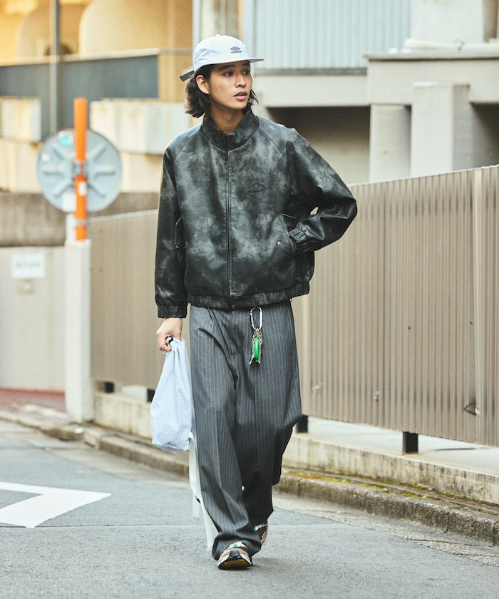 UMBRO x FREAK’S STORE / 別注 Leatherette Stand Collar Blouson 仿皮革 立領拉鍊外套