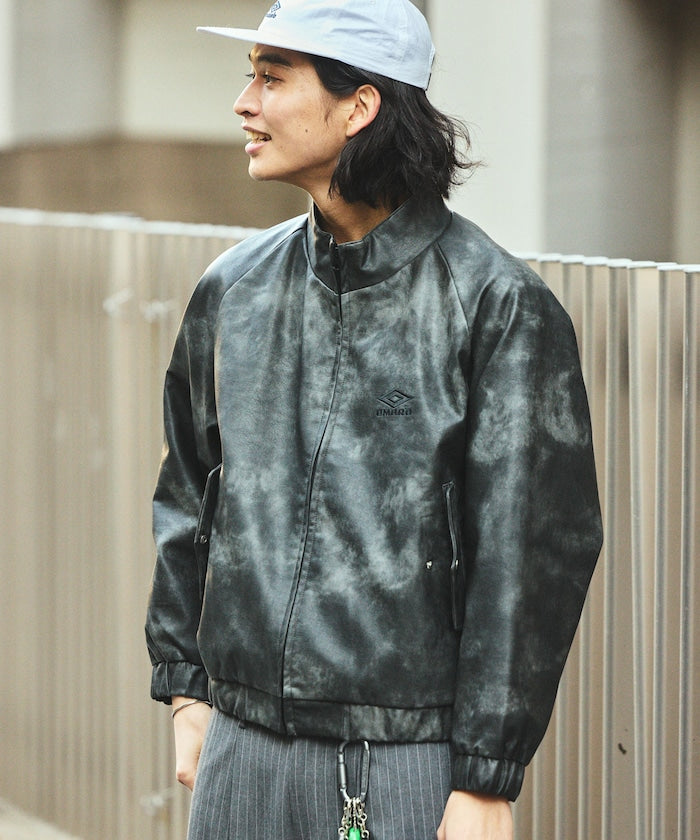UMBRO x FREAK’S STORE / 別注 Leatherette Stand Collar Blouson 仿皮革 立領拉鍊外套