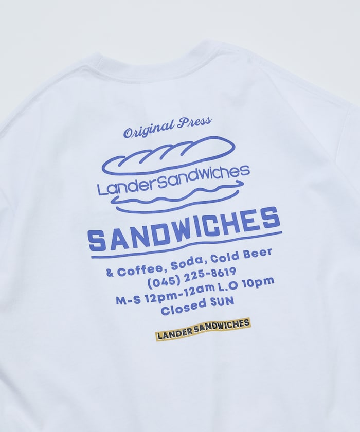 LANDER SANDWICHES × FREAK'S STORE / 背面印花 短袖T恤