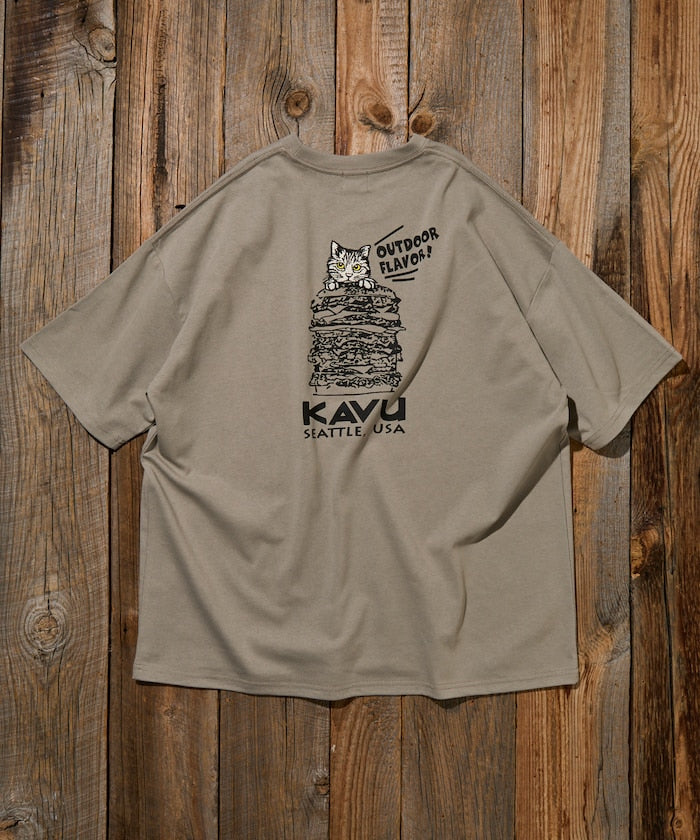 KAVU × FREAK'S STORE / 漢堡貓刺繡 短袖T恤