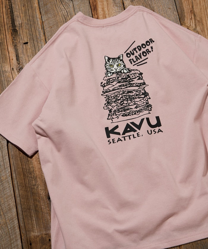 KAVU × FREAK'S STORE / 漢堡貓刺繡 短袖T恤