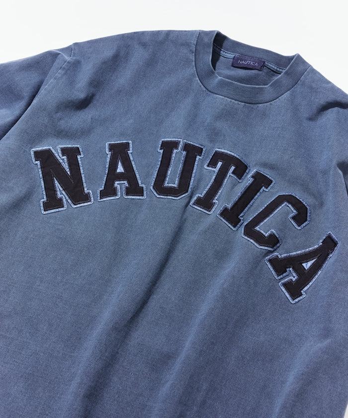NAUTICA JP / 刷舊 弧形標誌 短袖T恤