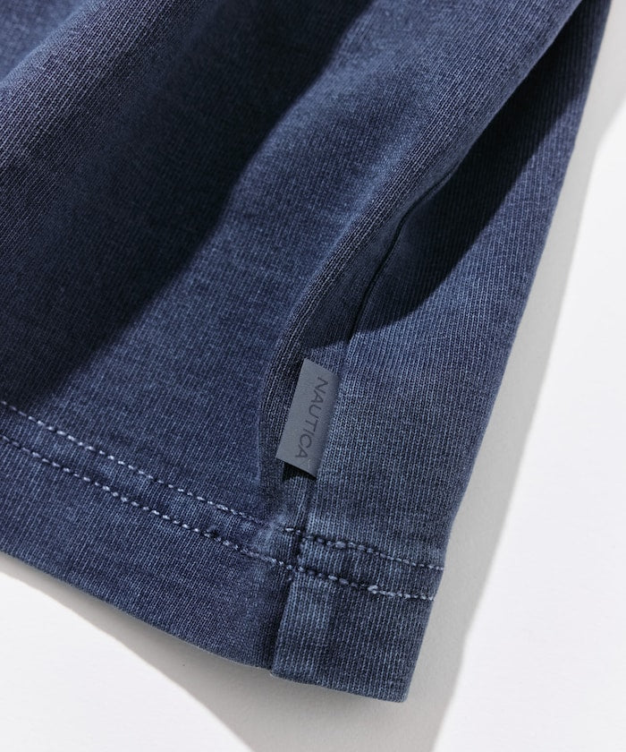 NAUTICA JP / 刷舊 弧形標誌 短袖T恤