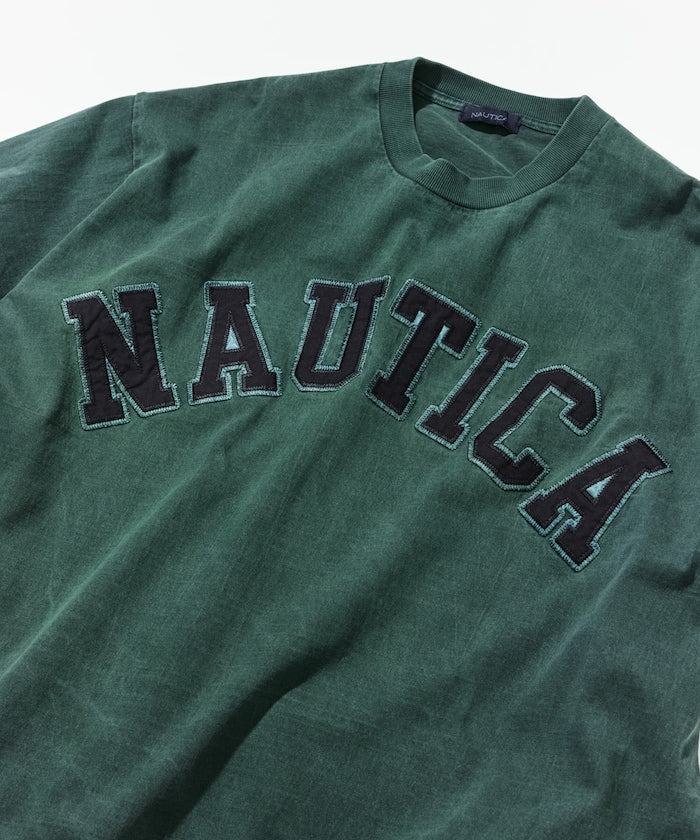 NAUTICA JP / 刷舊 弧形標誌 短袖T恤