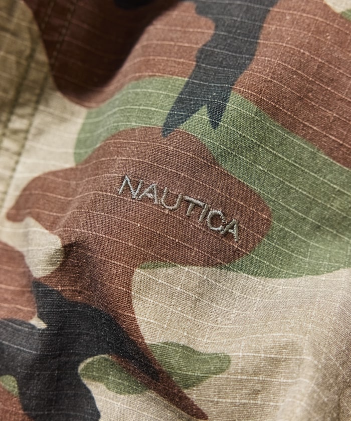 NAUTICA JP / 迷彩抽繩軍事短款外套
